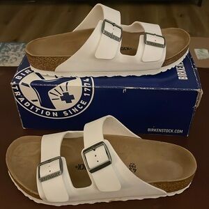 Birkenstock Arizona BS White Mens 10
